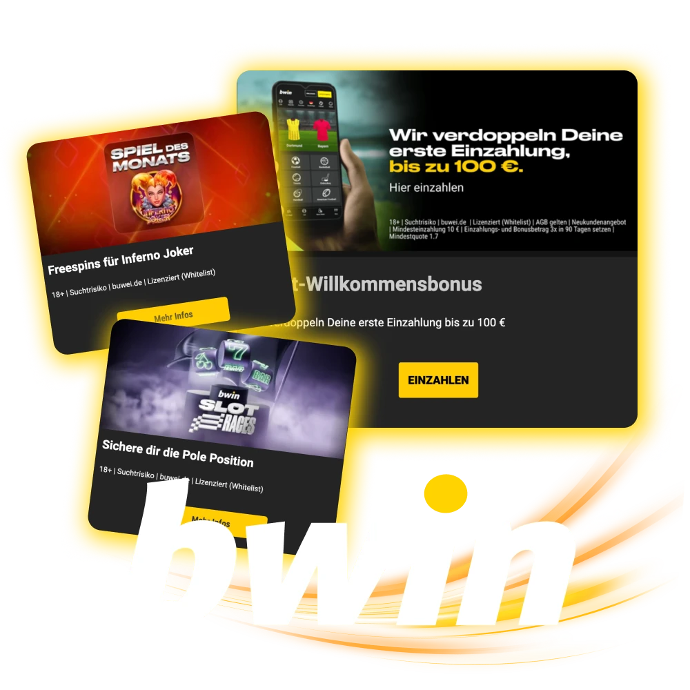 Holen Sie sich einen Willkommensbonus im Bwin Online Casino.