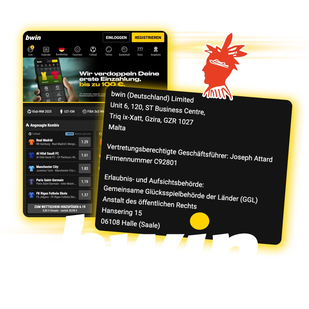 Welche Lizenz besitzt das Bwin Online Casino.