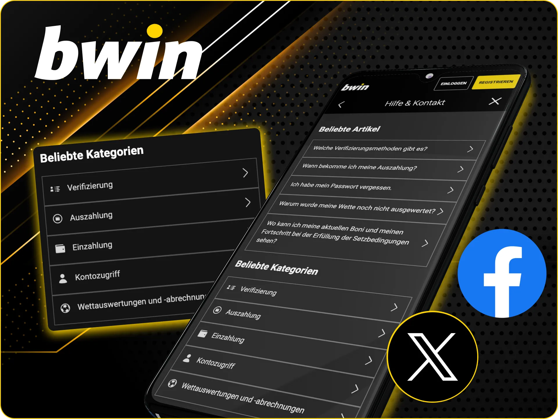 So kontaktieren Sie den Kundenservice über die Bwin Online Casino App.
