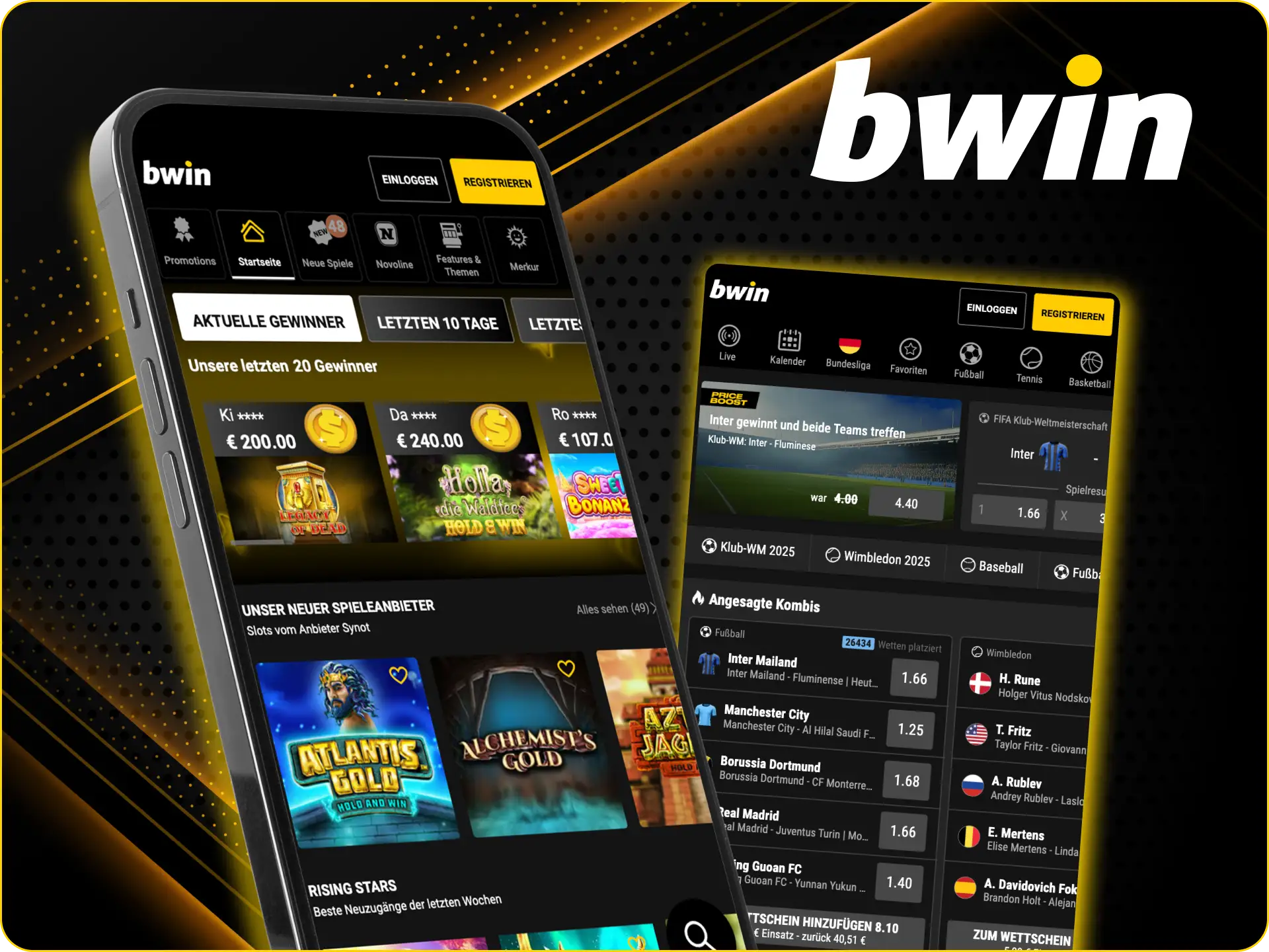 Spielen Sie im Browser, ohne die Bwin Online Casino App auf Ihrem Smartphone zu installieren.