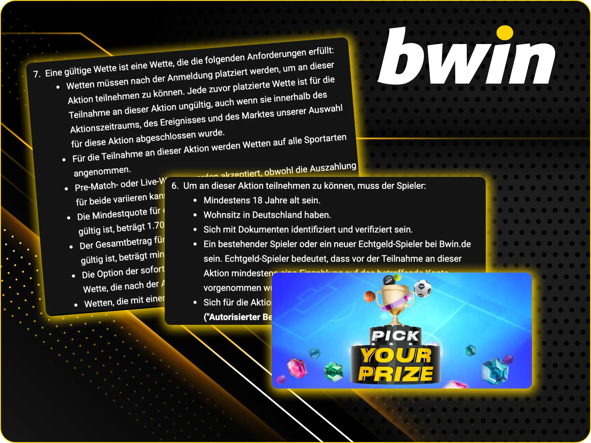 Welche Bedingungen muss ich erfüllen, um einen Bonus im Bwin Online Casino zu erhalten.