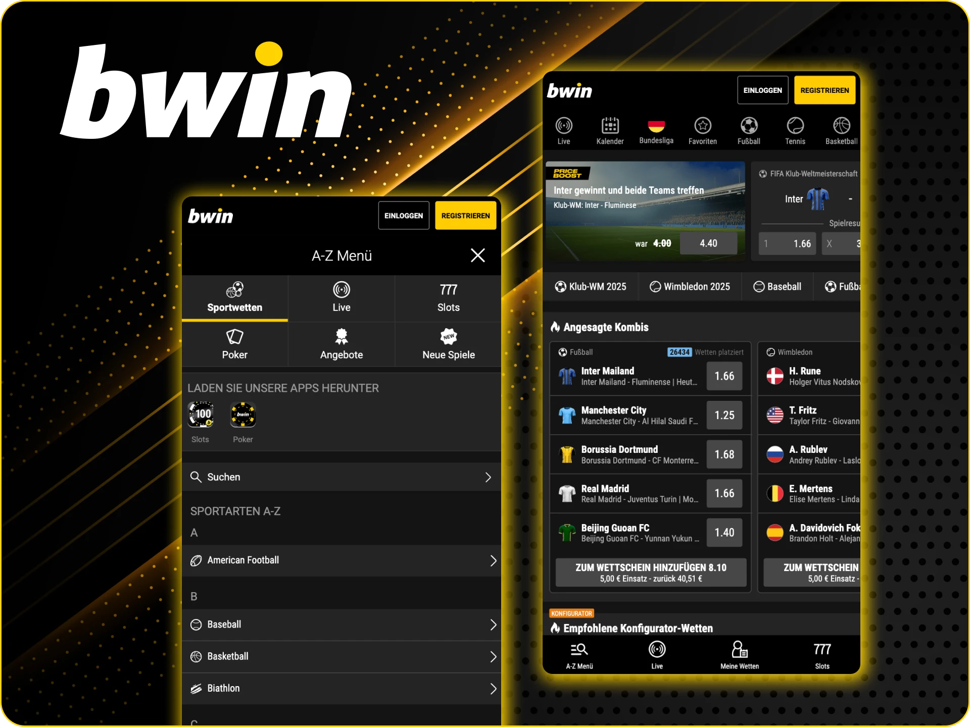 Welche Funktionen bietet die Bwin Online-Casino-App.