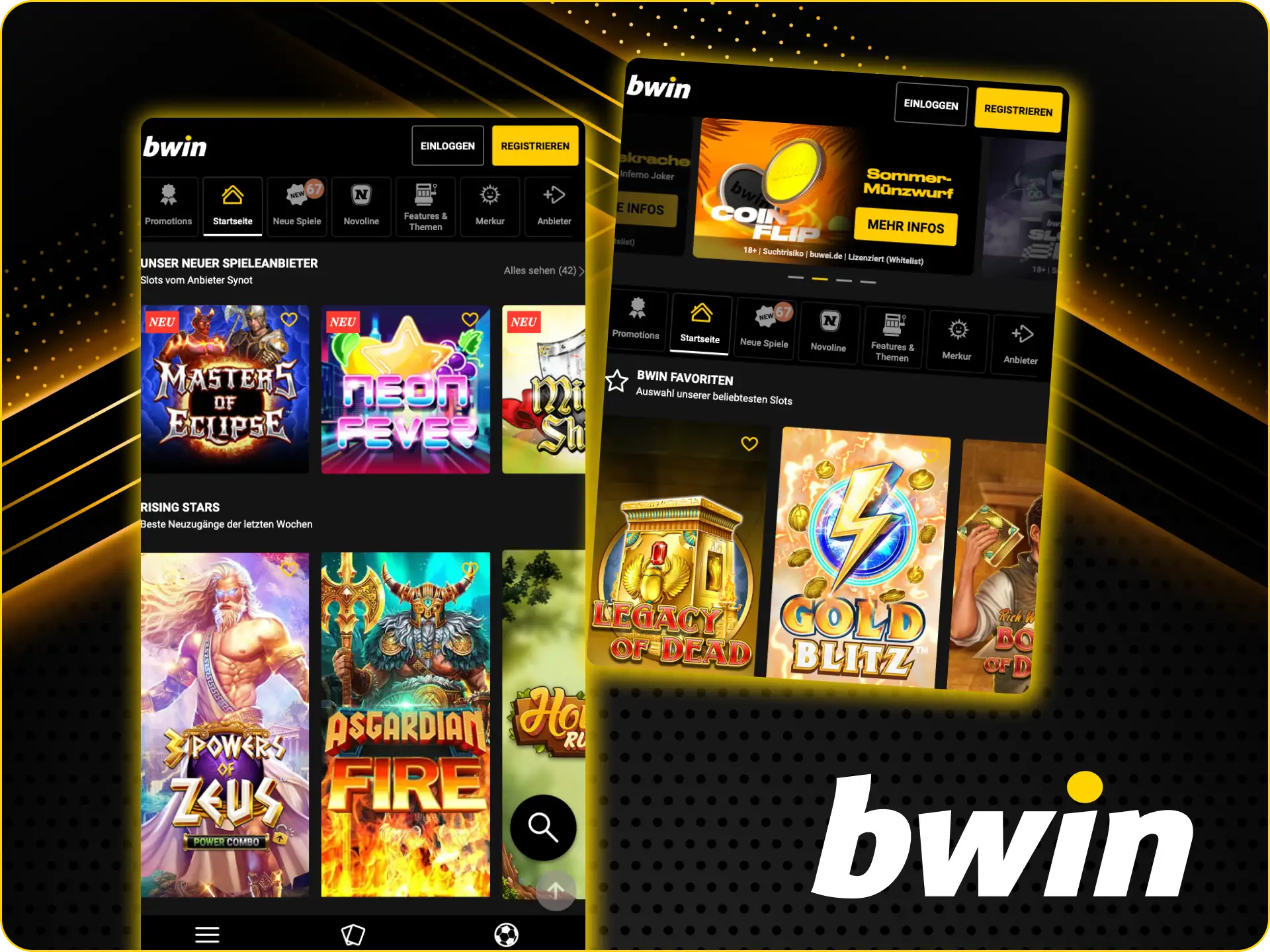 Spielen Sie im Bwin Online-Casino auf Ihrem iOS-Smartphone direkt im Browser.