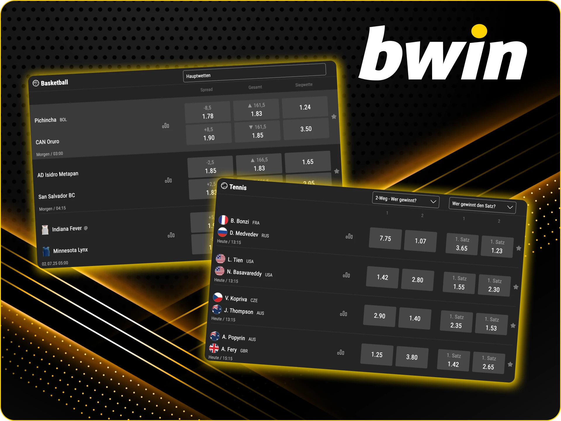 Auf welche Sportarten kann ich im Bwin Online Casino wetten.