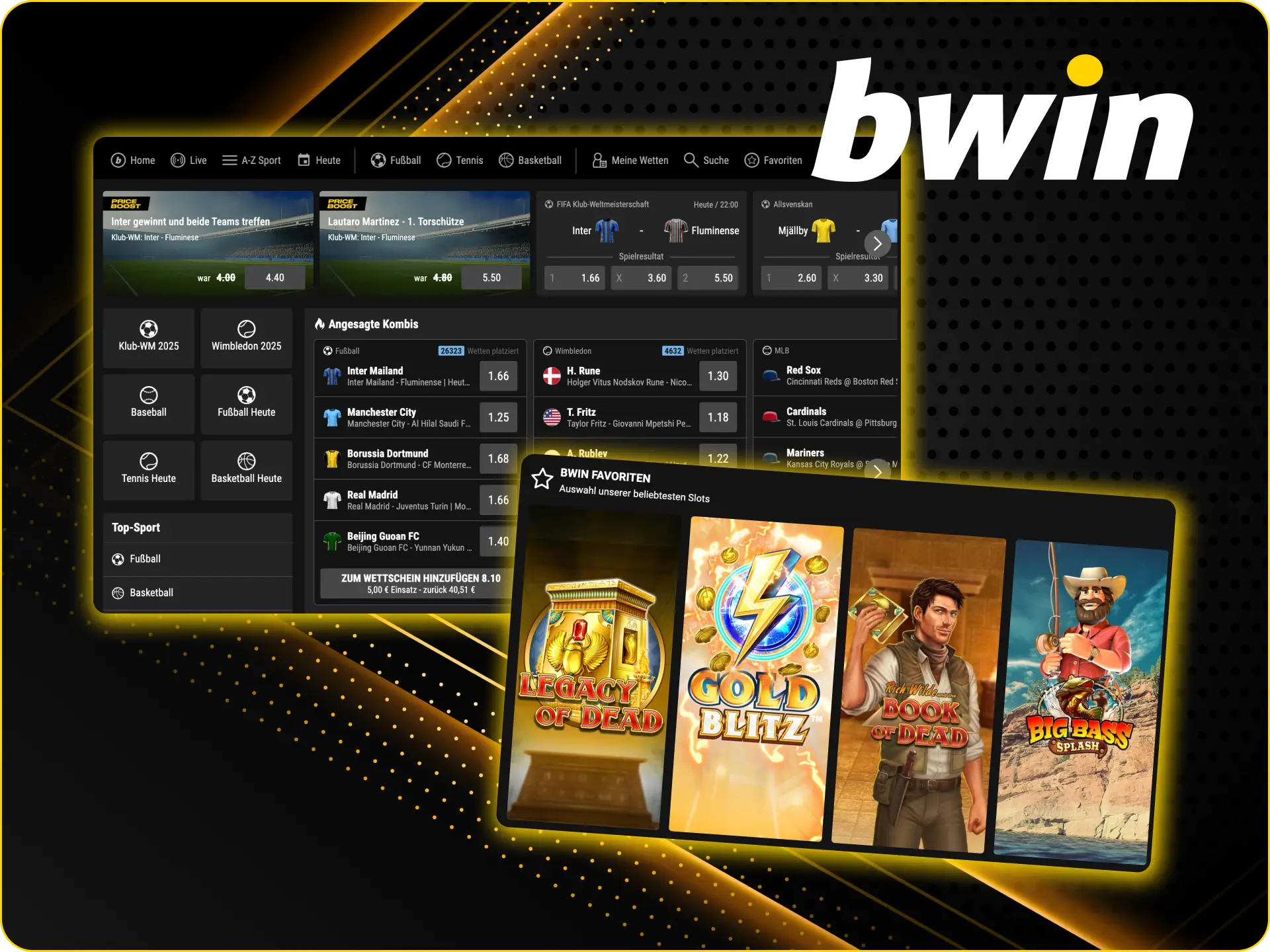 Auf welche Sportarten kann ich im Bwin Online-Casino wetten.
